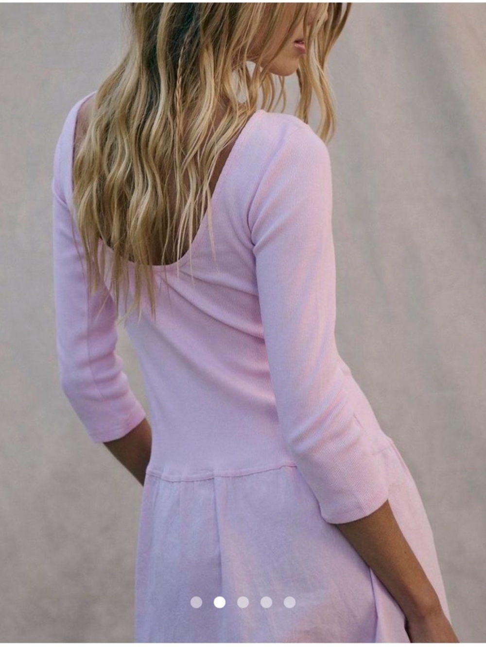 Free People Mini Dress in Light Pink